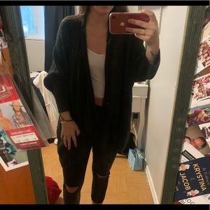 black cardigan